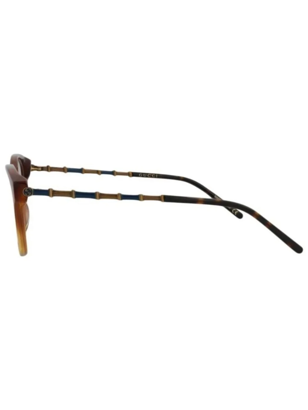 New Gucci Womens Cat Eye Havana Gold Transparent Fashion Designer Eyeglasses